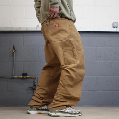Vintage y2k baggy Dickies carpenter jeans tan brown Skater / workwear style canvas cargo pants