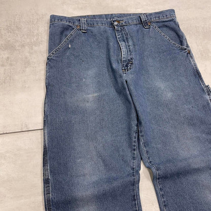 Blue Wrangler carpenter jeans W36L30 loose cargo skater style jeans