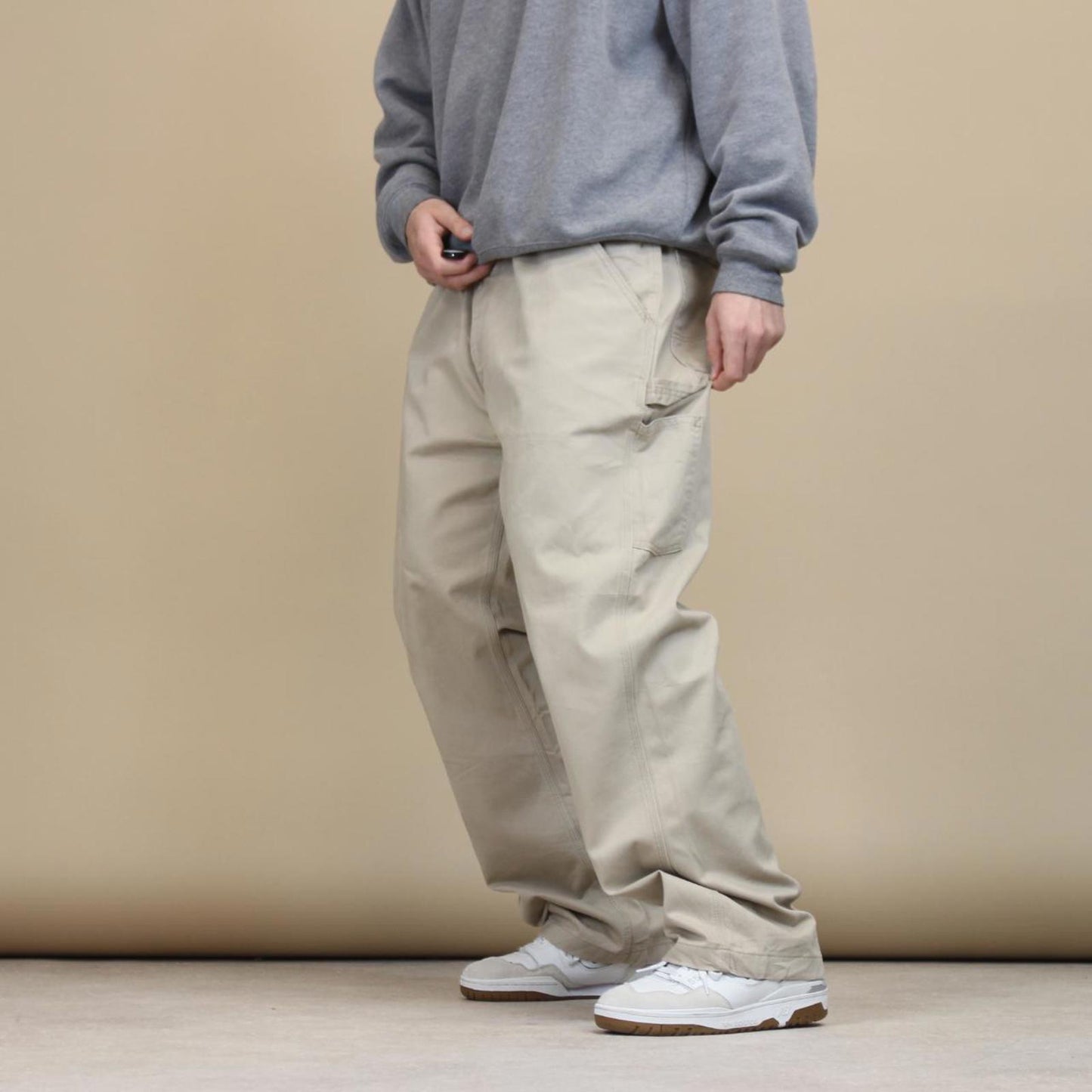 Beige Carhartt carpenter trousers W42L30