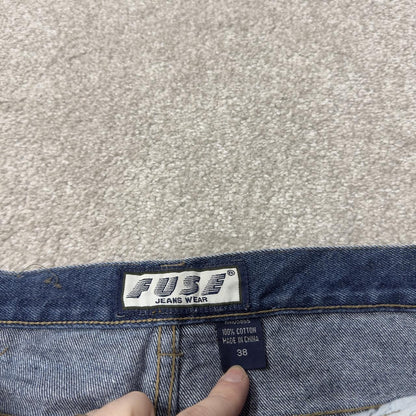 Y2K denim carpenter jorts skater blue FUSE loose fit summer jean shorts festival