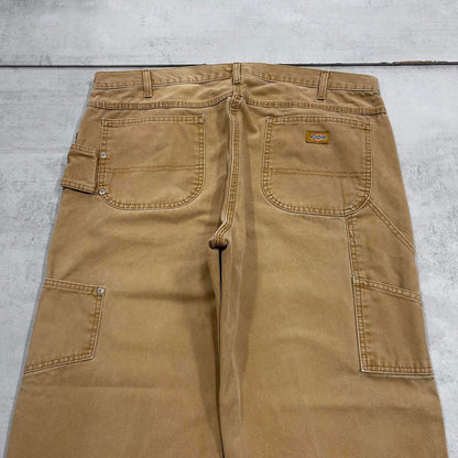 Dickies carpenter jeans W40 L29 Tan wide leg baggy canvas skate pants
