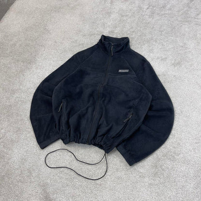 Black Columbia technical full zip fleece M y2k style autumn adjustable waist