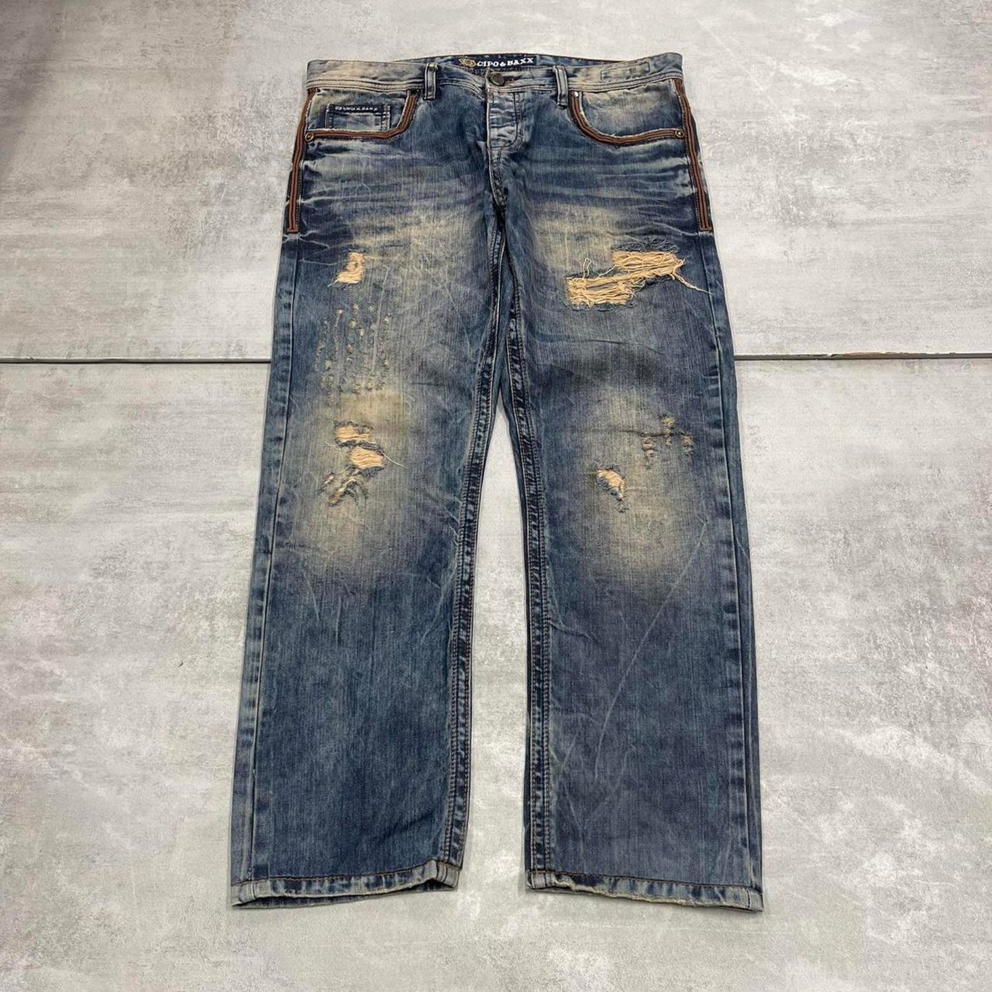 Mens Cipo & Baxx embroidered jeans W36 L29