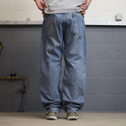 Y2K Levi’s 505 jeans blue Straight leg denim pants red tab logo