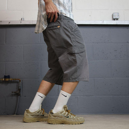 Y2K cargo shorts loose leg grey S.Oliver utility shorts summer festival