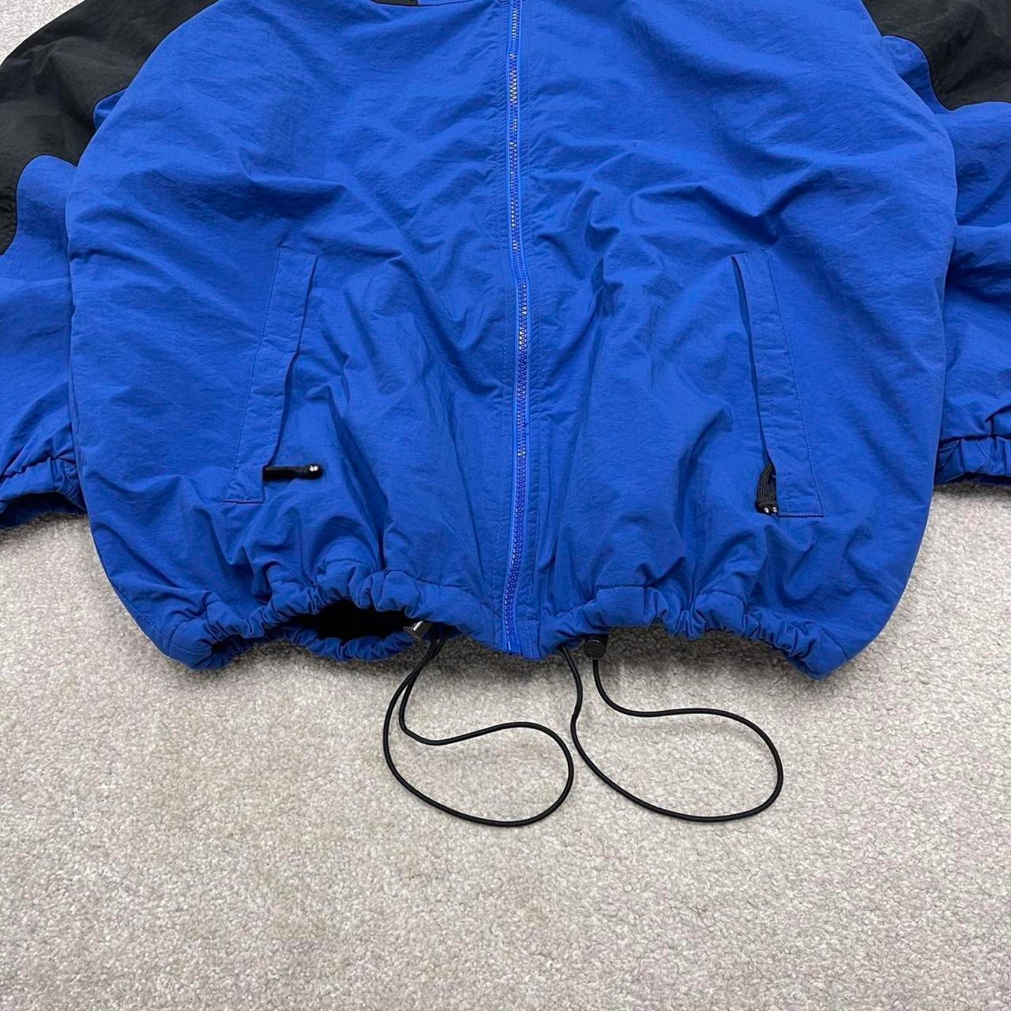 00s Columbia technical windbreaker jacket L blue men's y2k style fleece lined adjustable autumn