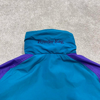 Vintage y2k Columbia technical windbreaker jacket green Bomber style lightweight jacket
