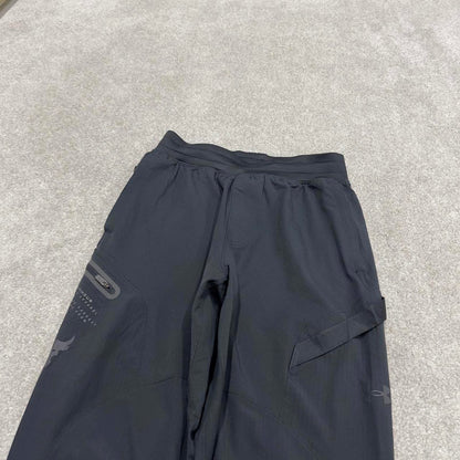 00s Under Armour tracksuit bottoms y2k small black joggers print logos gym wear trackies