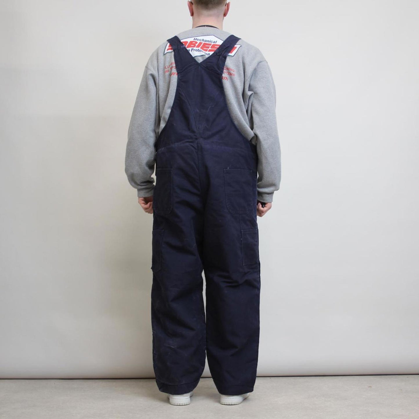 Carhartt FR overalls W36 L28 navy baggy canvas padded carpenter dungarees