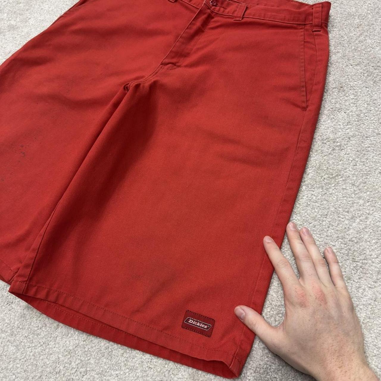 Dickies carpenter chino shorts red Chino style skater shorts loose leg festival