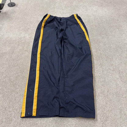 Y2K champion baggy tracksuit bottoms navy M Full leg poppers Michigan 2000s style track pants
