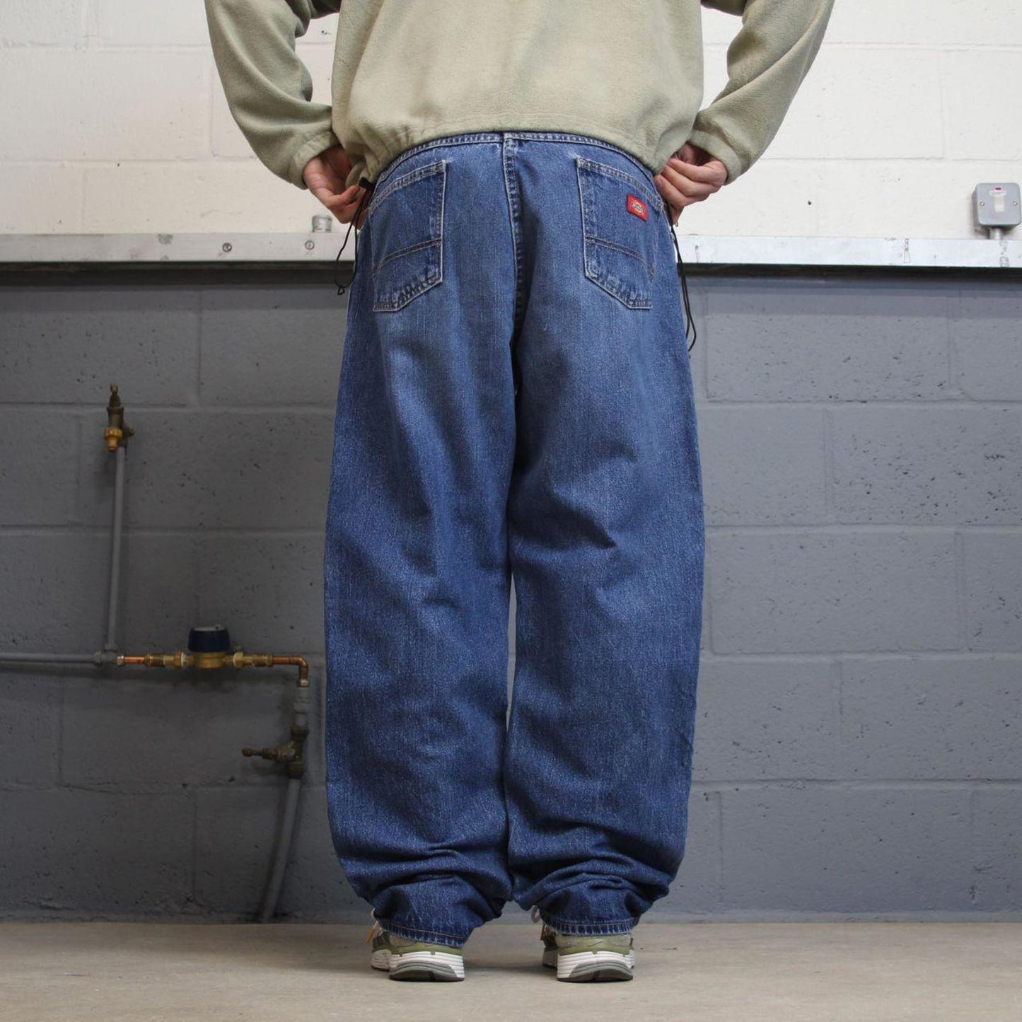 Vintage Y2k Dickies skate jeans blue Loose 5 pocket denim workwear pants
