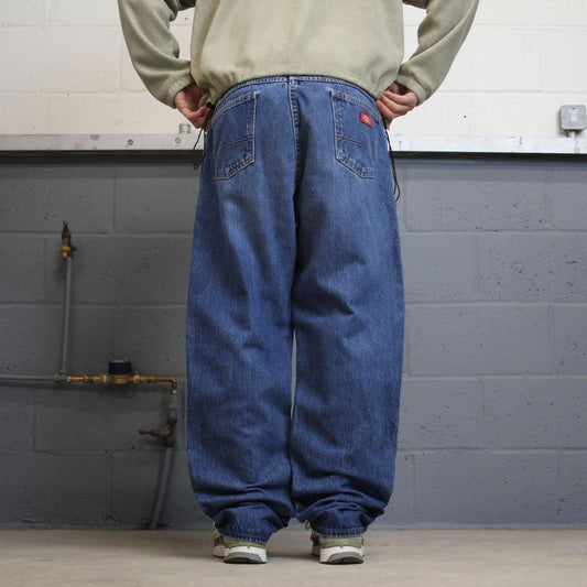 Vintage Y2k Dickies skate jeans blue Loose 5 pocket denim workwear pants