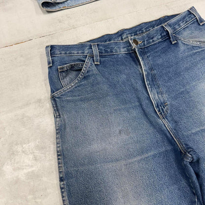 Dickies carpenter skate jorts W36 blue Loose relaxed fit denim cargo summer skate shorts