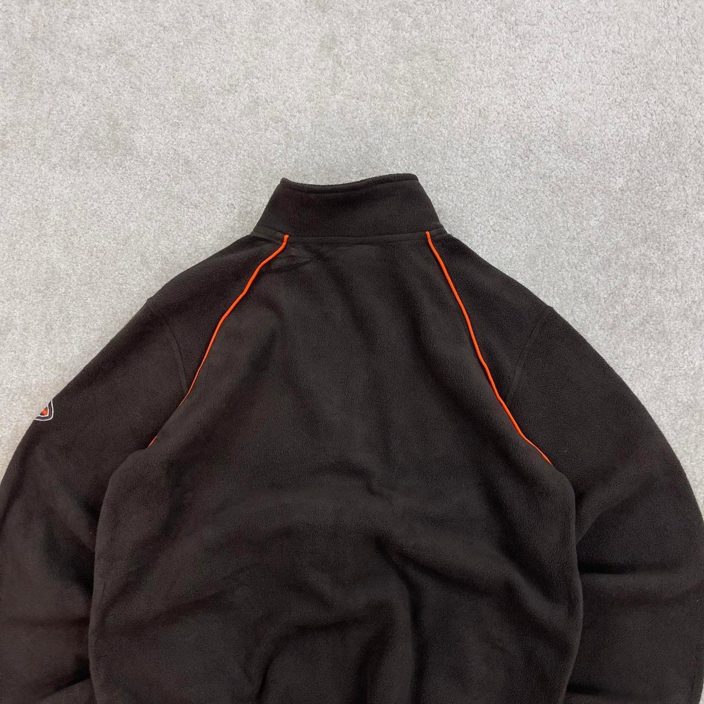 Brown Reebok fleece Large women's full zip up y2k style autumn Cleveland Brown's Team Apparel NFL