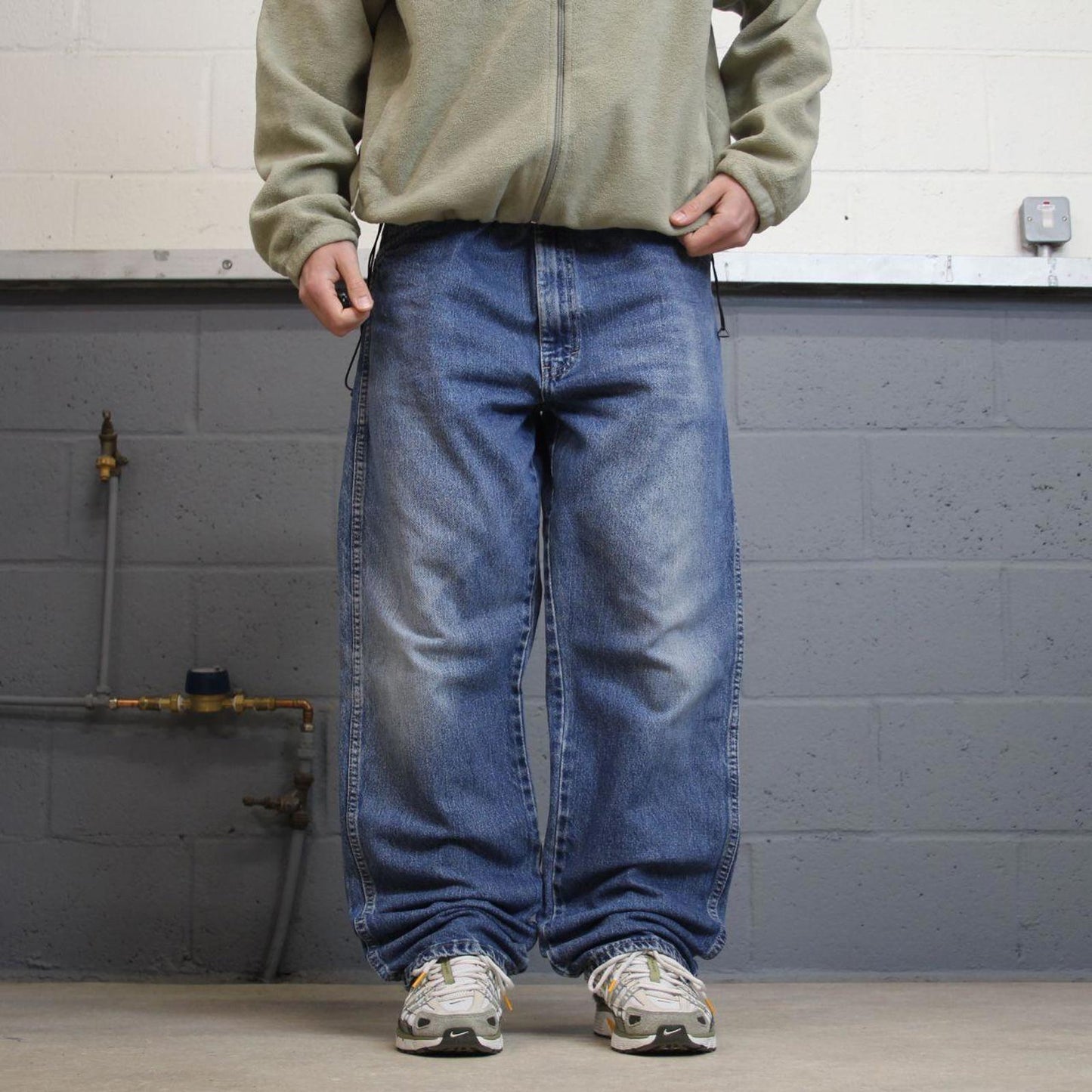 Vintage Y2k Dickies skate jeans blue Loose 5 pocket denim workwear pants