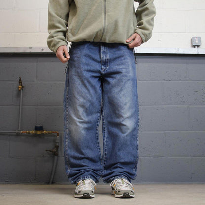 Vintage Y2k Dickies skate jeans blue Loose 5 pocket denim workwear pants
