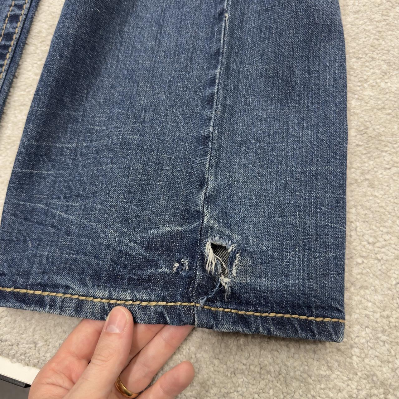 Y2K embroidered jeans 2000s style blue denim Relaxed straight leg TK Axel skater style pants