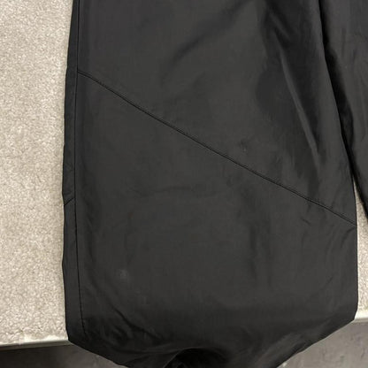 Nike tracksuit bottoms Y2K black Loose mesh lined embroidered cuffed track pants