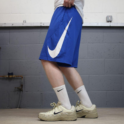 Nike sports shorts y2k Dri-Fit blue Drawstring comfy loose floaty summer gym shorts