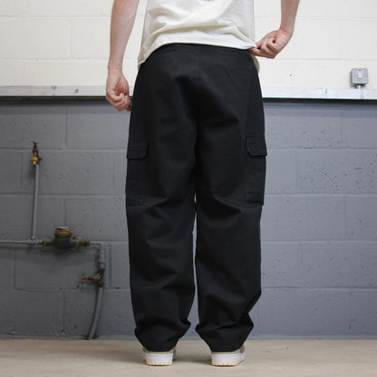 Baggy black Dickies cargo trousers W36L32