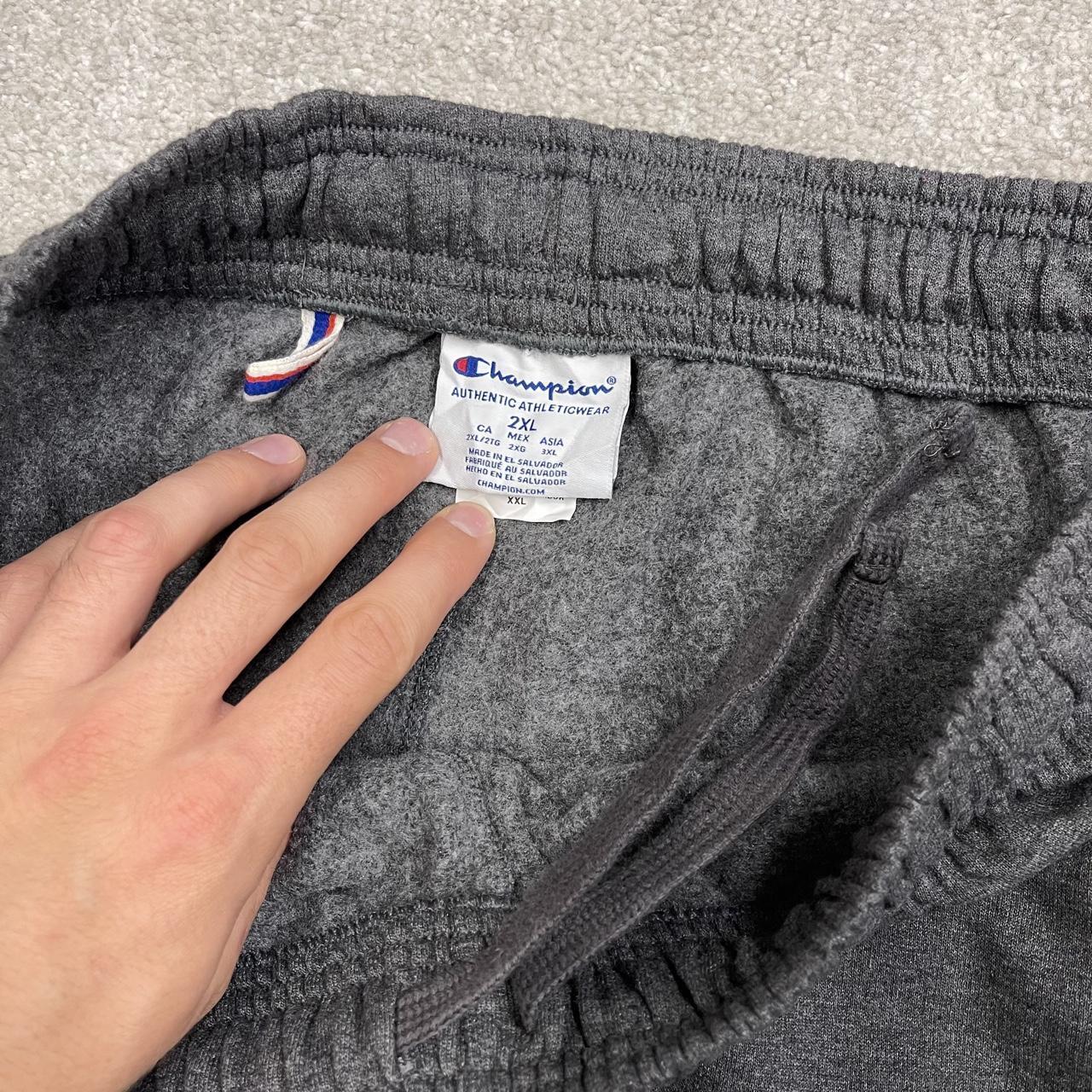 Y2K Champion baggy joggers grey wide leg Loose embroidered track pants