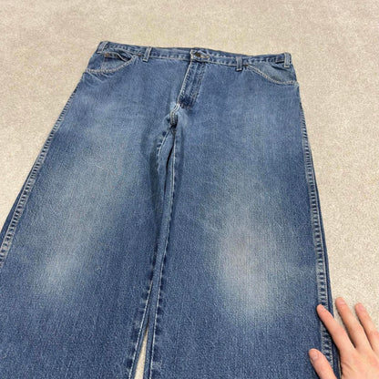Vintage Y2k Dickies skate jeans blue Loose 5 pocket denim workwear pants