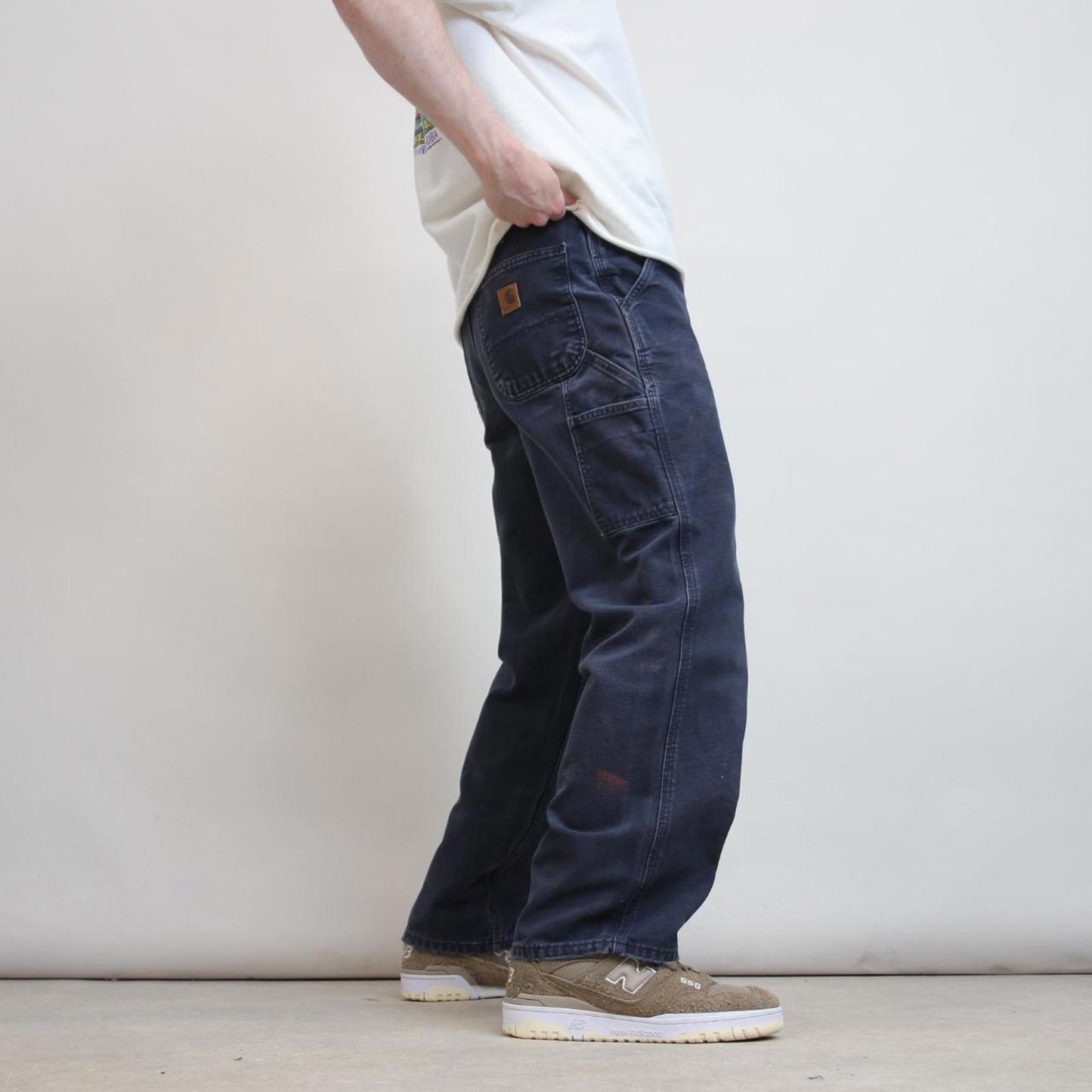 Carhartt carpenter jeans W31 L29 loose navy canvas 90s style skater cargos
