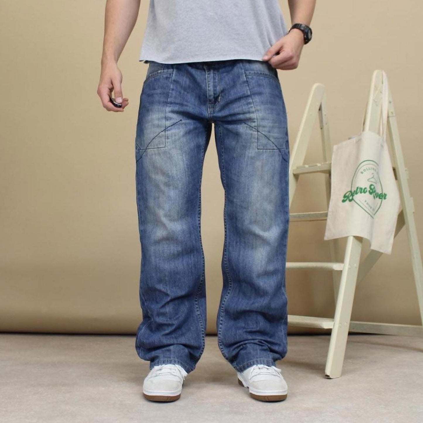 Blue Ecko Unltd jeans W38L33 embroidered y2k style
