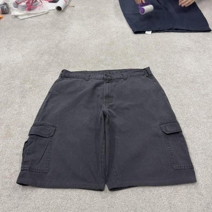 Dickies baggy cargo shorts faded black Chino style skater shorts wide leg festival