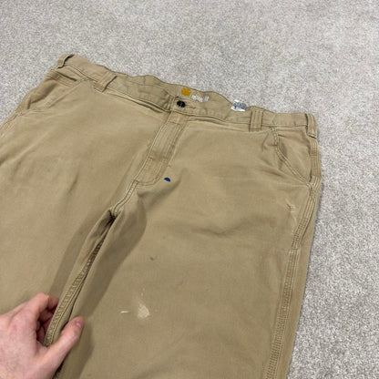 Y2K Carhartt carpenter jeans khaki Relaxed fit canvasy skate style workwear cargo pants