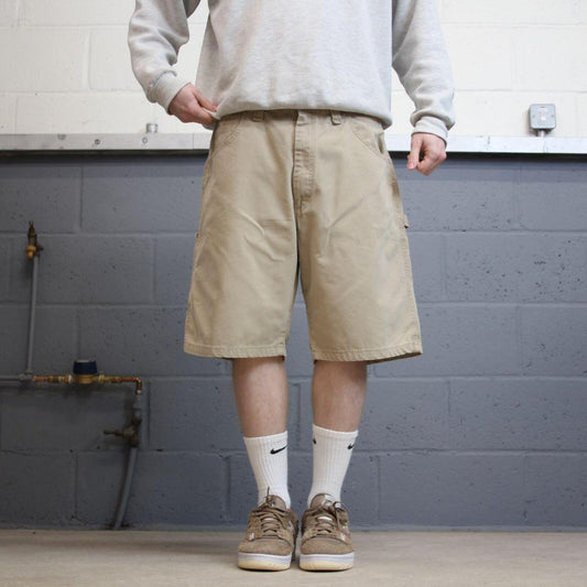 Y2K Wrangler carpenter shorts loose beige W36 Cargo style summer shorts
