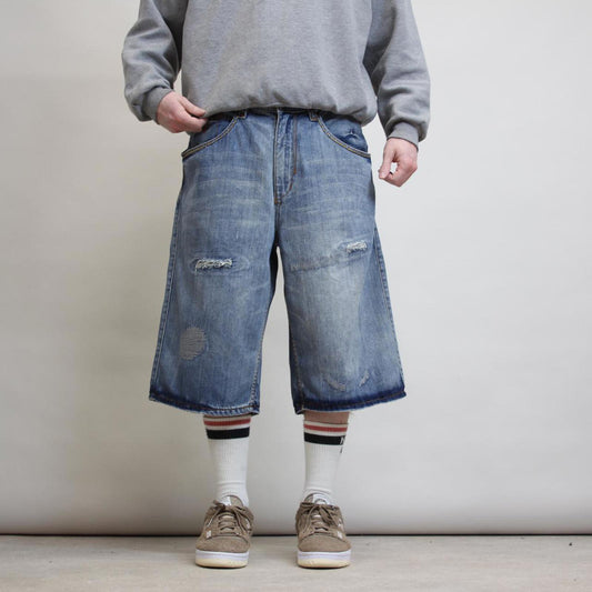 Baggy Rocawear denim shorts W34 long denim rap skater style 90s shorts