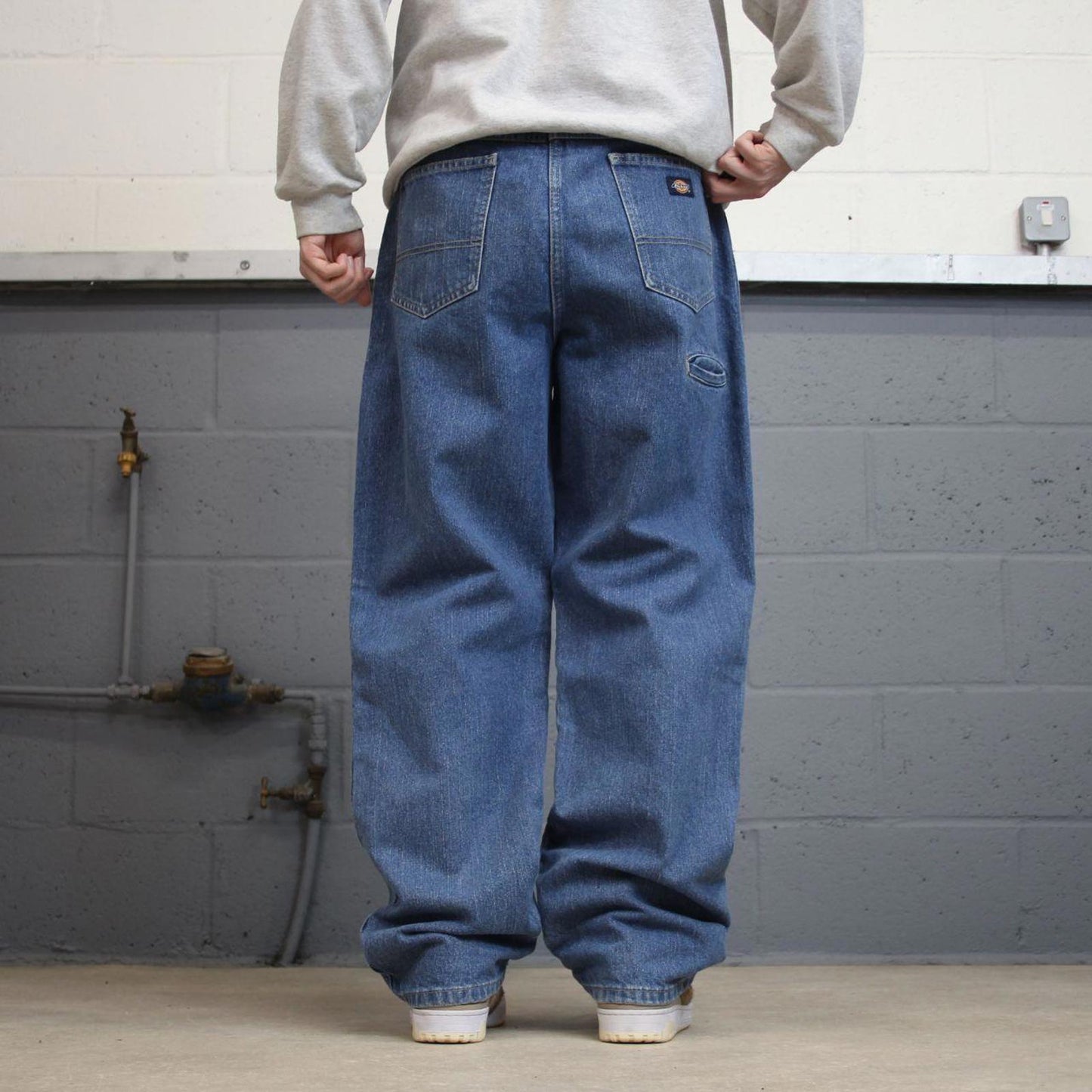 Dickies double knee carpenter jeans W36L32 baggy blue denim cargo skater style jeans