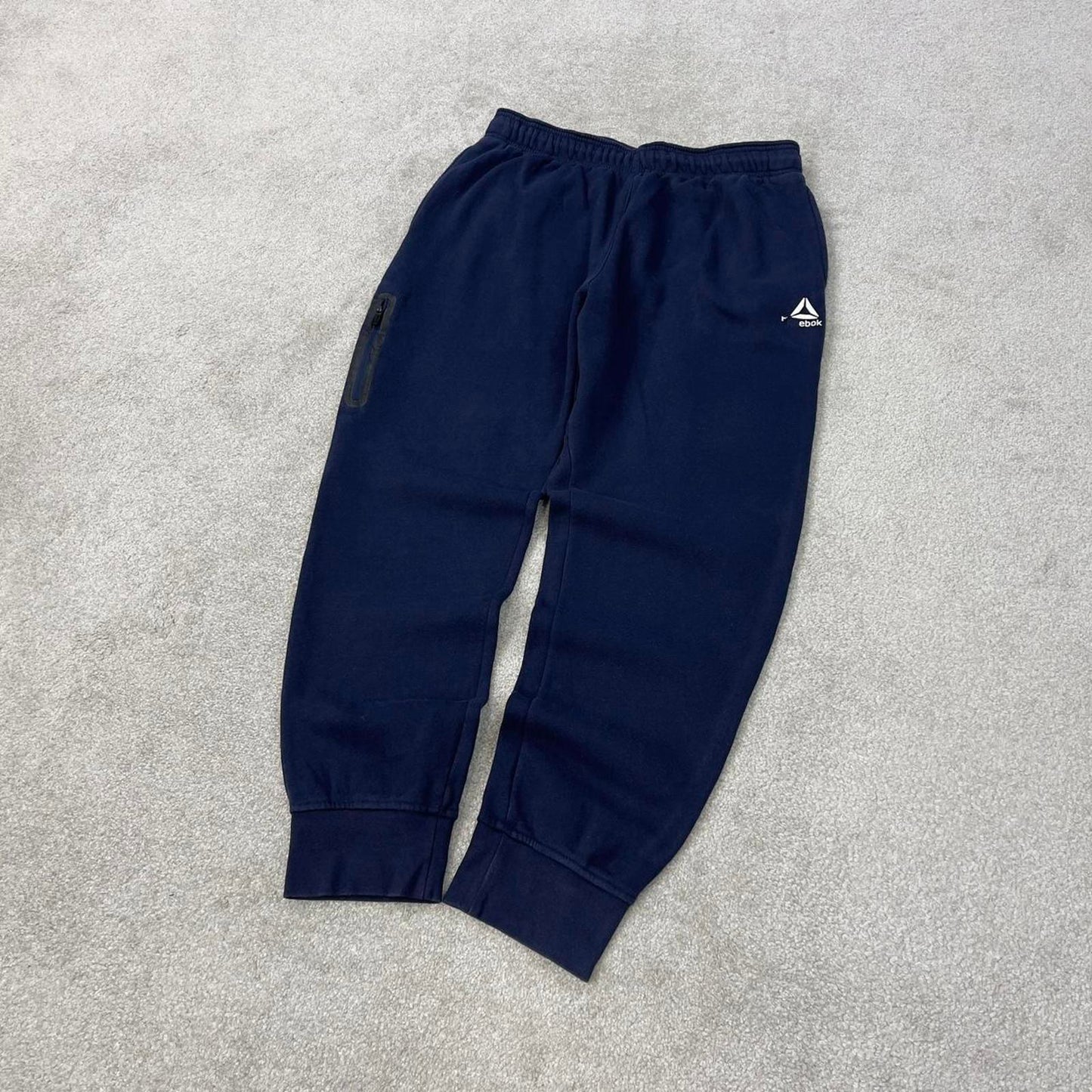 Navy Reebok joggers Large y2k style sportswear track pants print logo