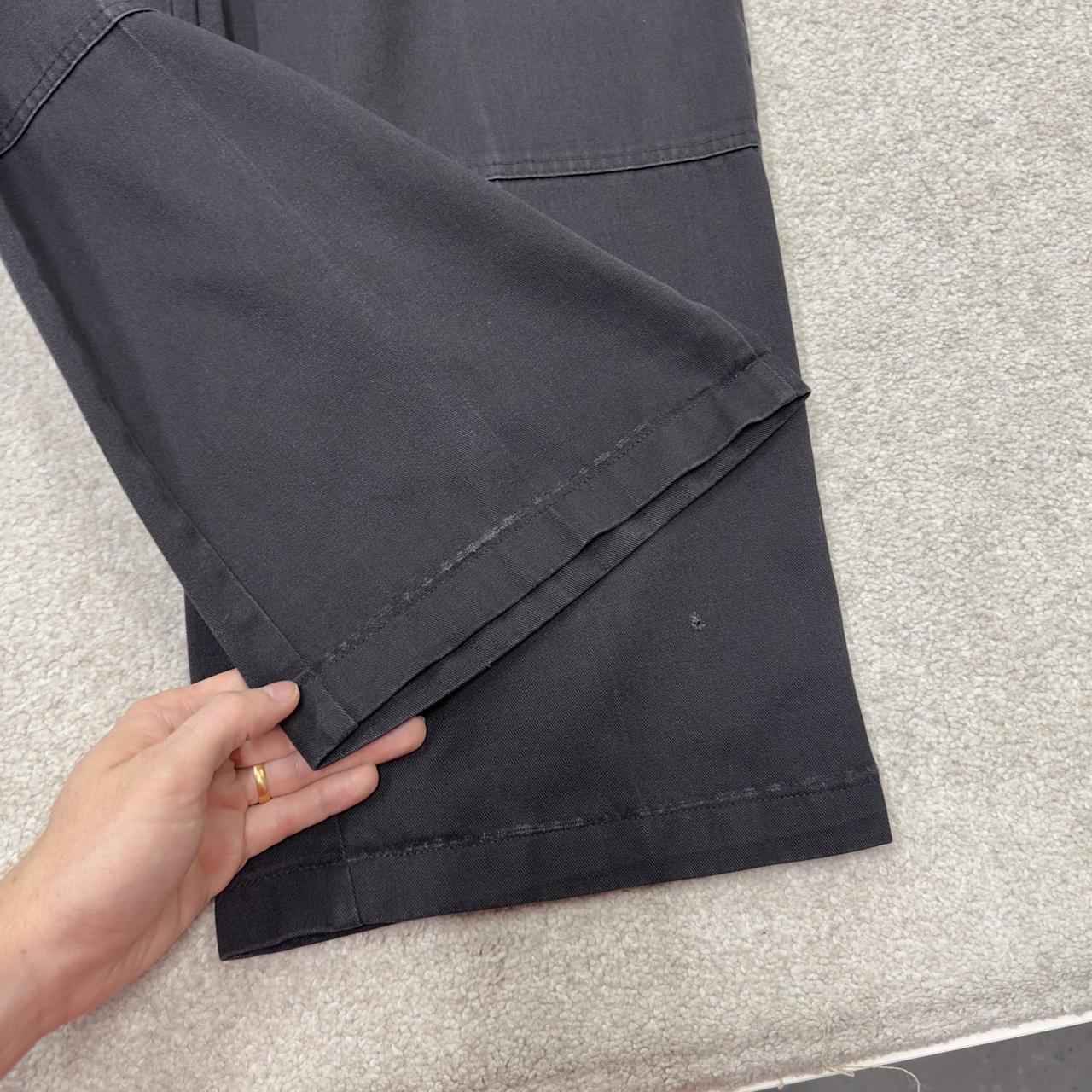 Baggy Dickies double knee carpenter pants faded black Loose twill chino style skate work trousers