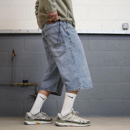 Y2k baggy Ecko Unltd shorts skater style blue Long wide leg summer festival jorts