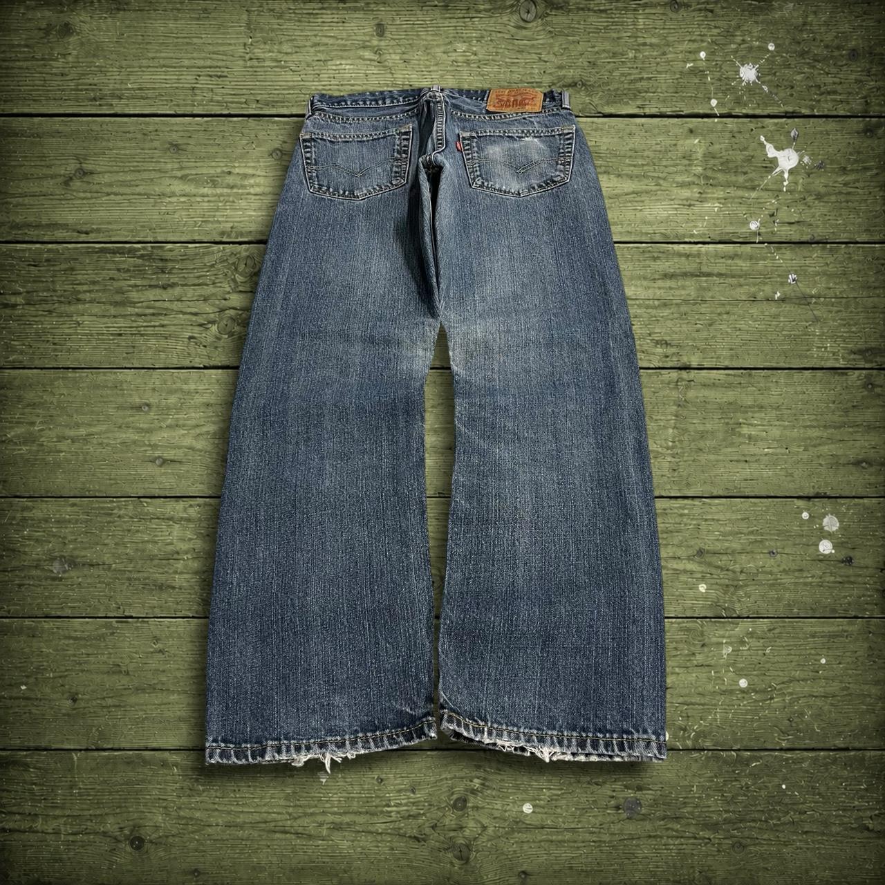 Levi's 505 straight fit jeans y2k blue Regular straight leg denim pants red tab logo