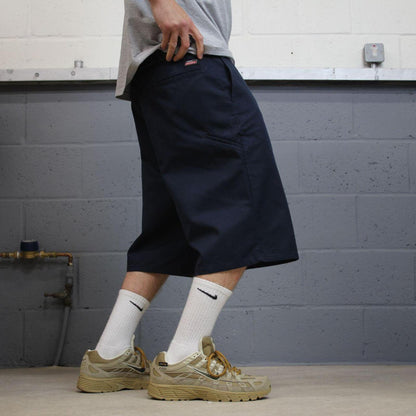 Dickies baggy carpenter shorts chino navy Chino style skater shorts long wide leg festival