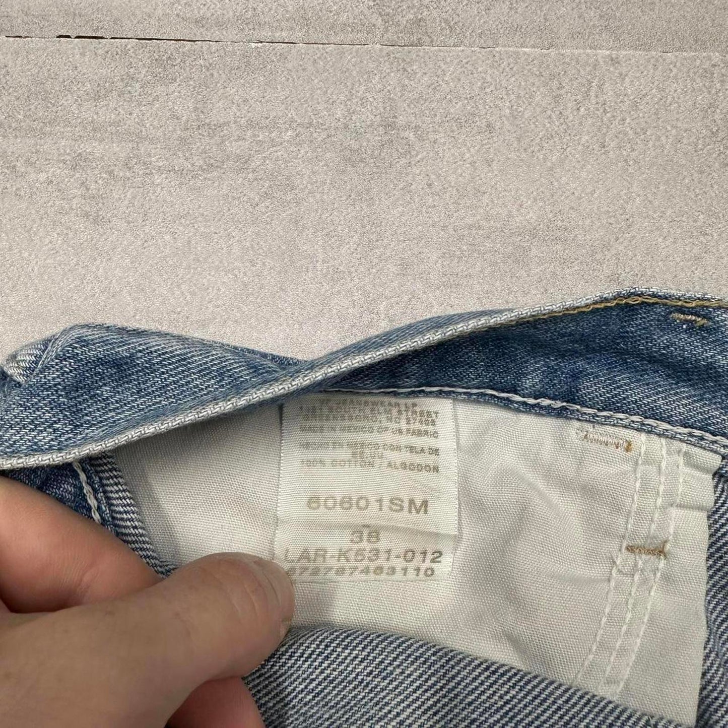 Mens blue denim Wrangler jorts W38