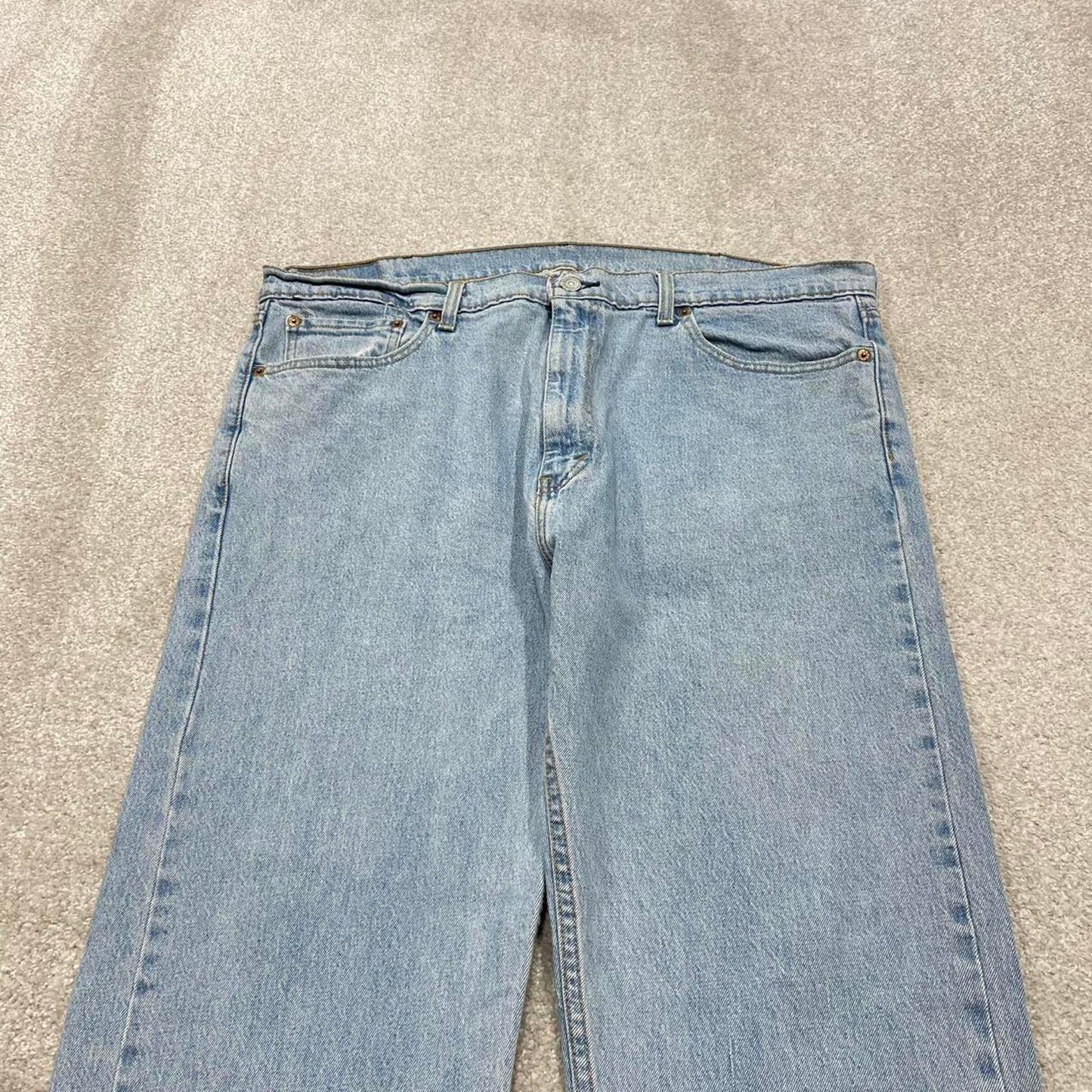 Vintage Y2K Levi’s 505 jeans light wash blue Straight leg 00s style denim pants red tab logo
