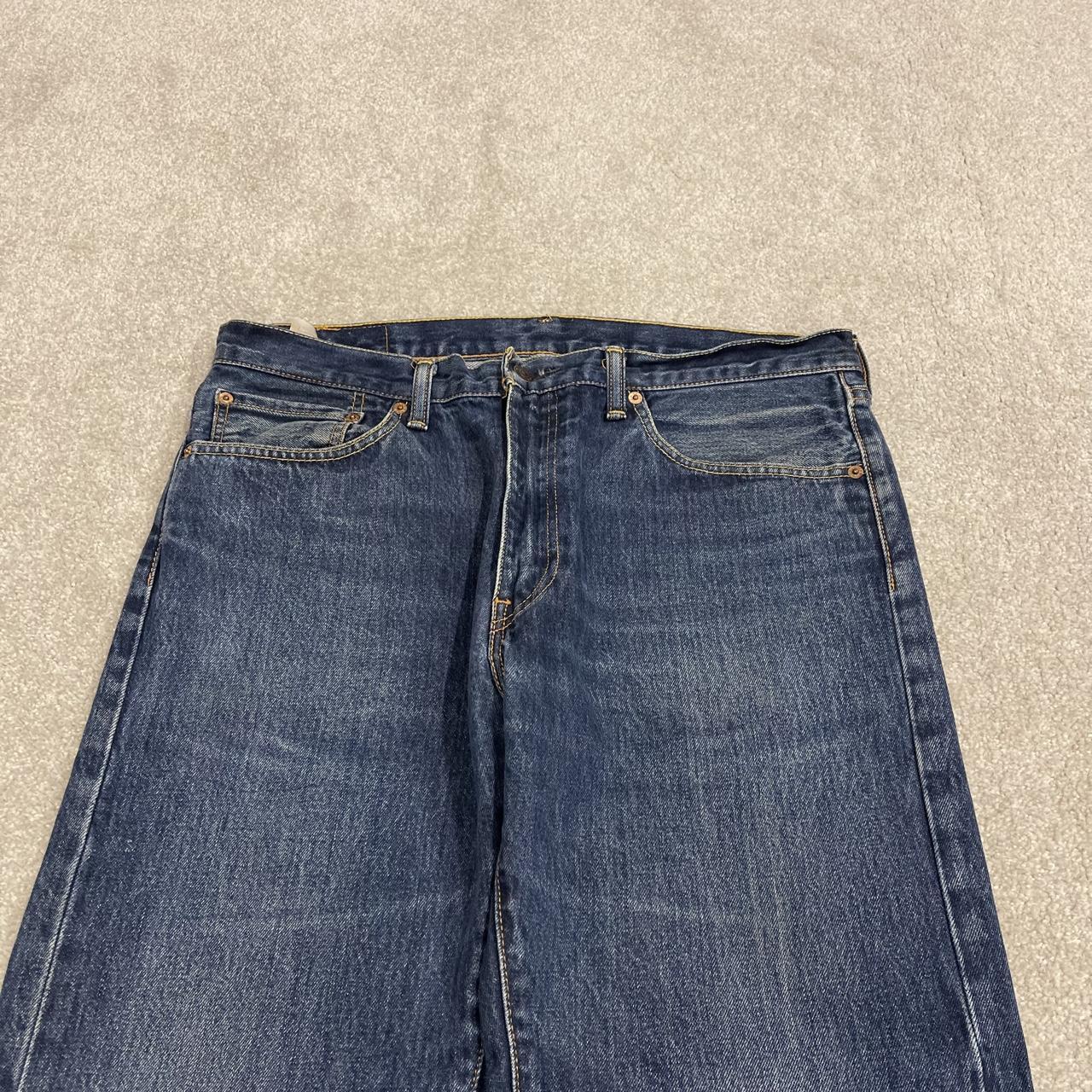 Y2K Levi’s 505 jeans W36L30 blue 100% cotton straight fit 5 pocket belt loops red tab logo