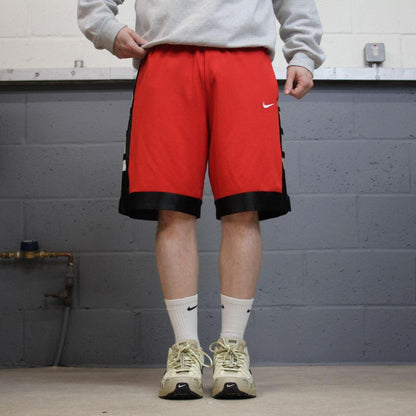Long Nike sports shorts y2k red Basketball style comfy loose floaty summer gym shorts