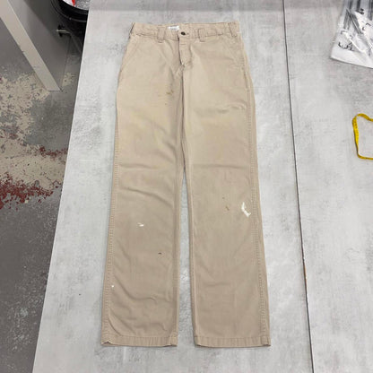 Mens Carhartt carpenter pants W32 L34 beige relaxed skater style cargos