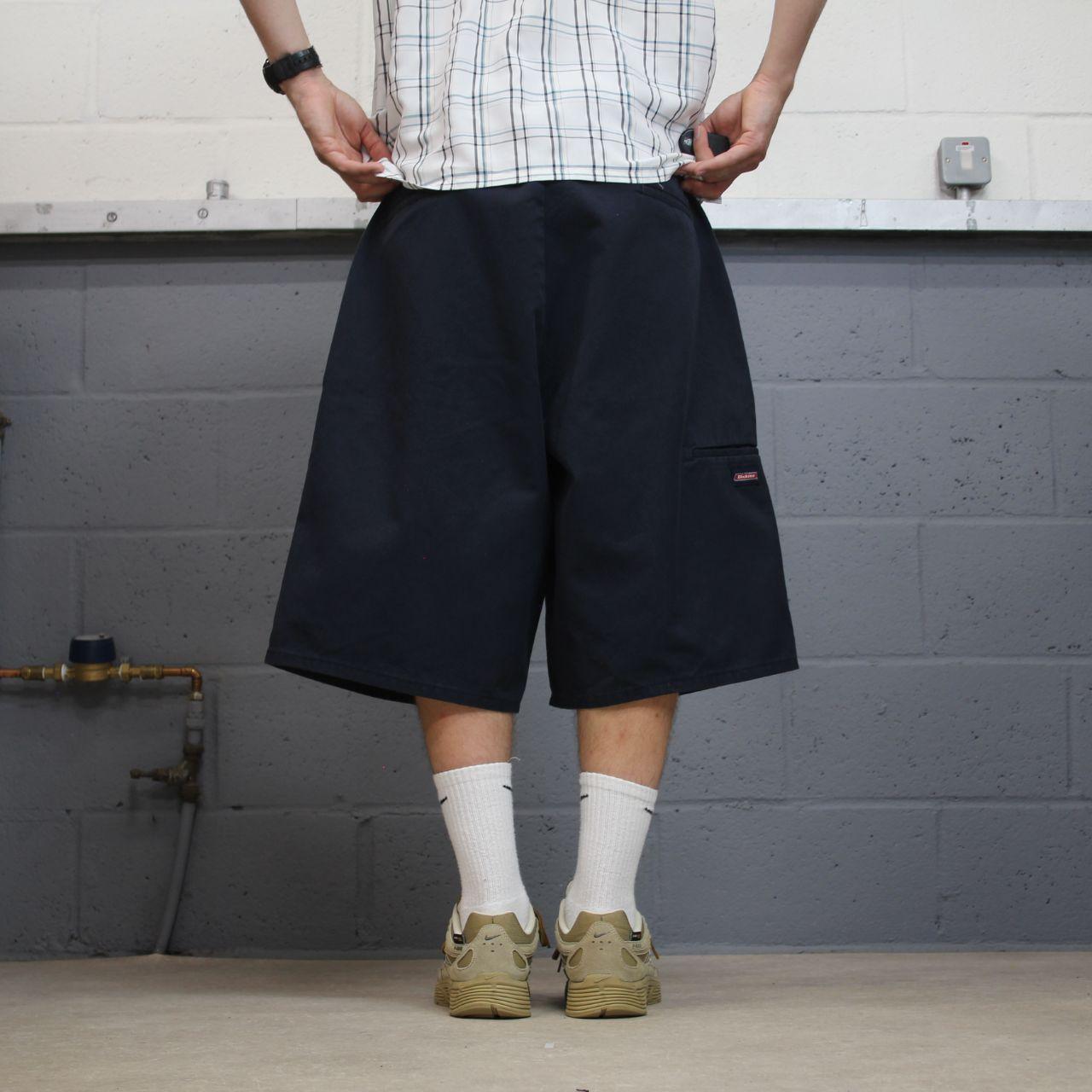 Dickies baggy carpenter shorts chino navy Chino style skater shorts long wide leg festival