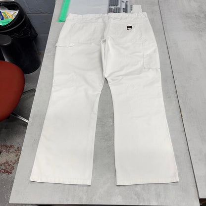 Craftsman carpenter trousers W42L32 white baggy 90s skate style painters cargo pants