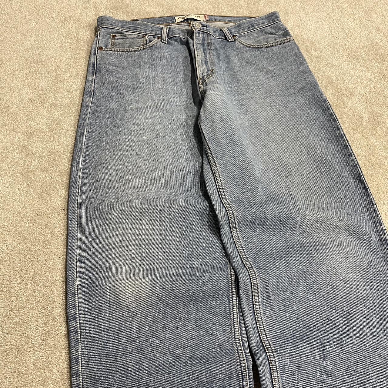 Levi's 560 baggy comfort fit jeans y2k blue Loose wide leg denim pants red tab logo