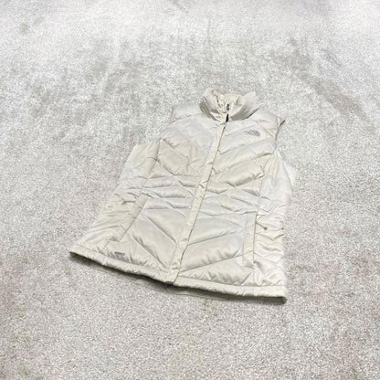 00s North Face puffer gilet S women's white y2k 550 down tech style autumn winter