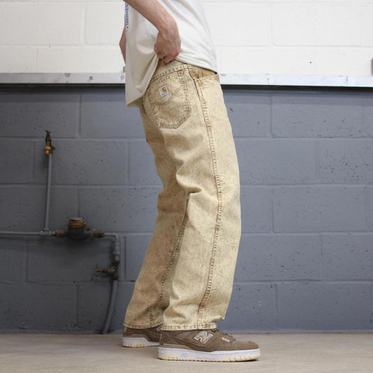 Vintage beige Carhartt jeans W34L29 loose 90s style denim skater pants