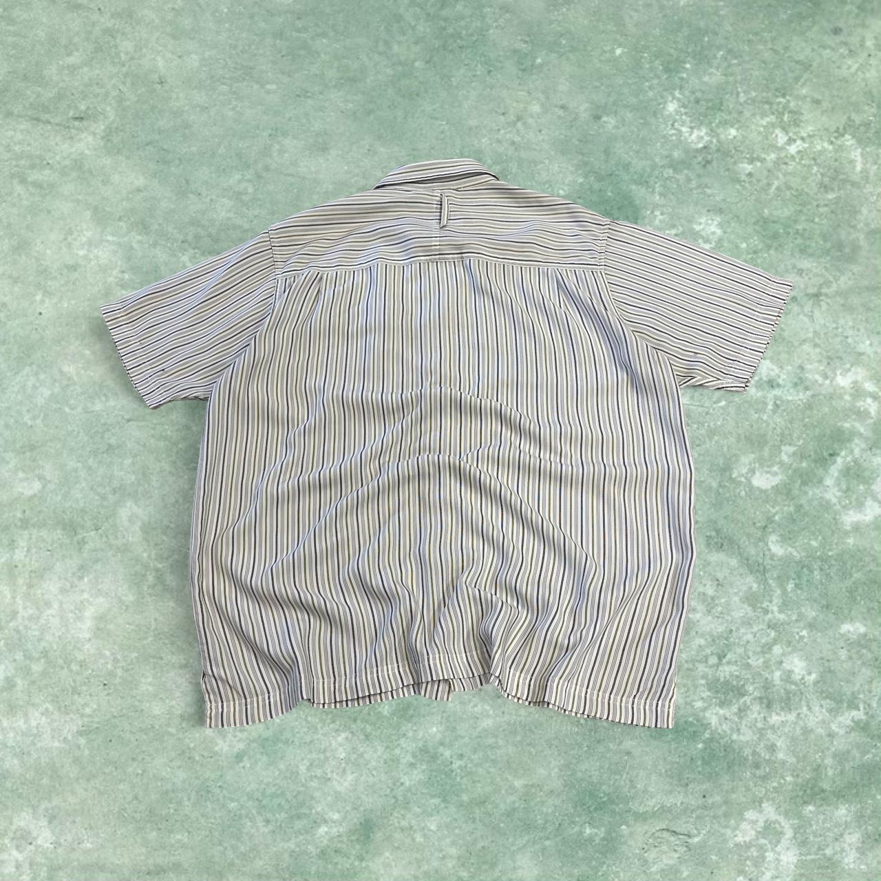 North Face striped short sleeve shirt white TNF Festival style surf check shirt